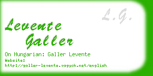 levente galler business card